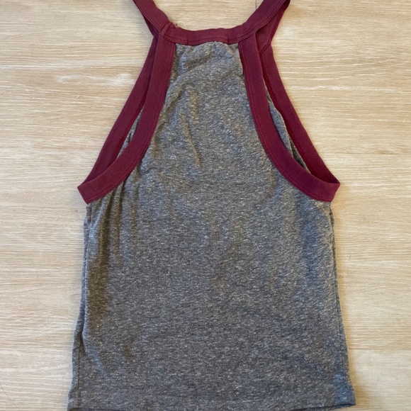 S Grey & Red High Neck Tank Top - Picture 2 of 3